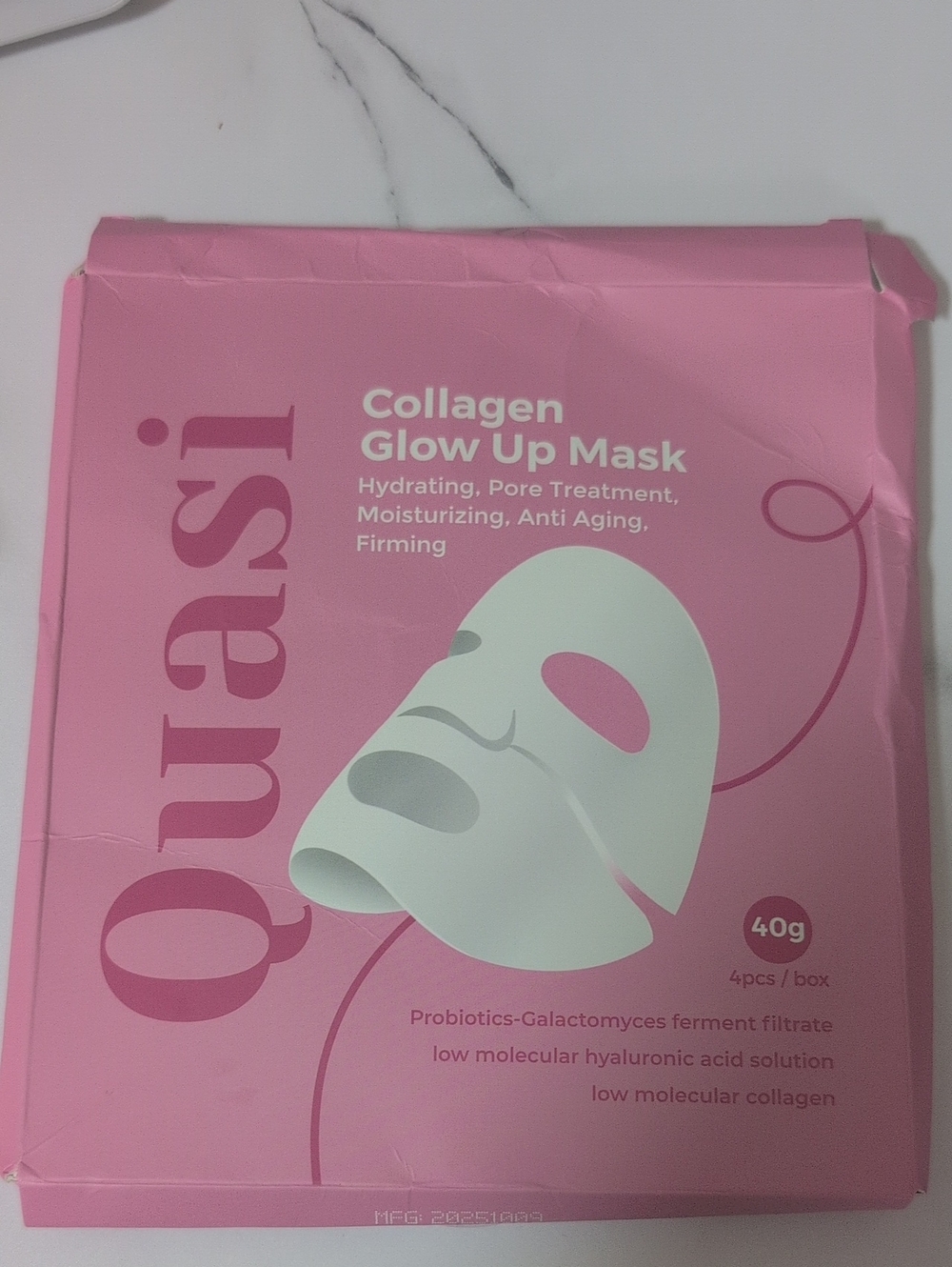 Collagen Glow Up Mask — Pink Hydrating & Firming Sheet Mask 4 Pieces